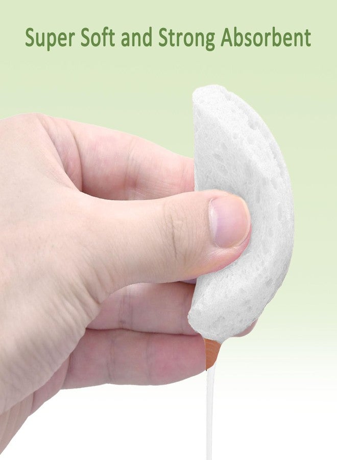 Beieverluck 300 Count Compressed Facial Sponges for Cleansing Natural Cellulose Disposable Face Sponge Spa Sponge for Face Cleansing Exfoliating Makeup or Mask Removal, White - Image 3